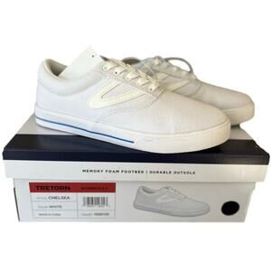 Tretorn Chelsea Casual Sneakers White Memory Foam Shoes Size 6.5 NIB